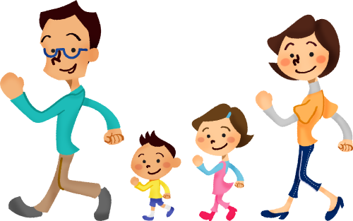 Family Walking - Familias De Tres Generaciones (500x313)