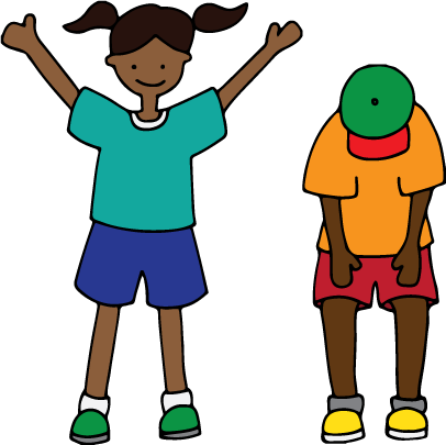 Cartoon Kids Exercising - Physical Fitness (406x405)