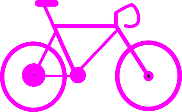 Pink Bike Clip Art (600x368)