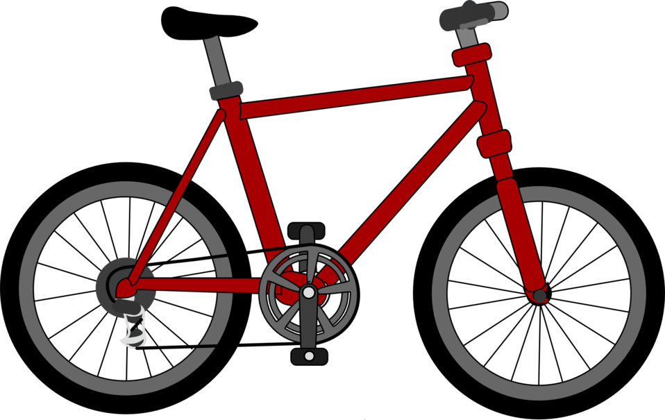 Red Bicycle - Bike Clipart Png (1188x750)