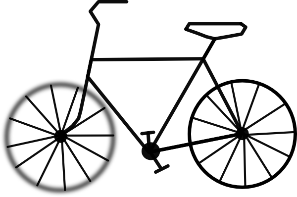 Simple Bike Clip Art - Draw A Simple Bicycle (600x398)