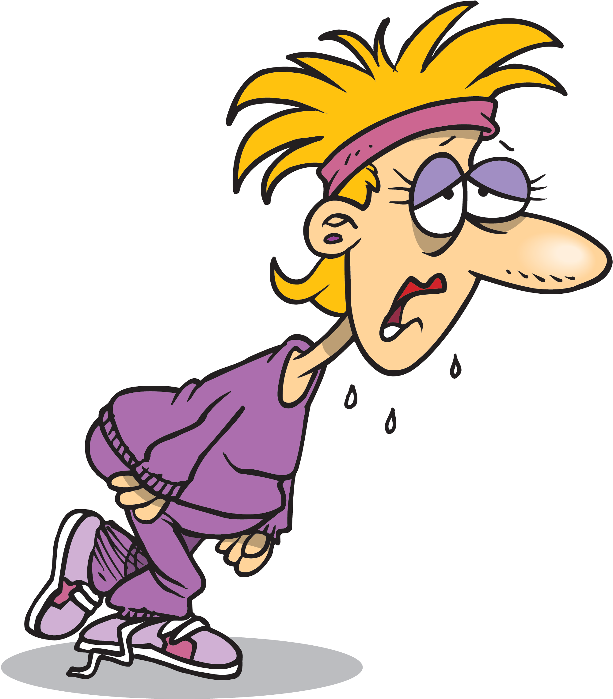 Tired After Workout Cartoon (2000x2280)