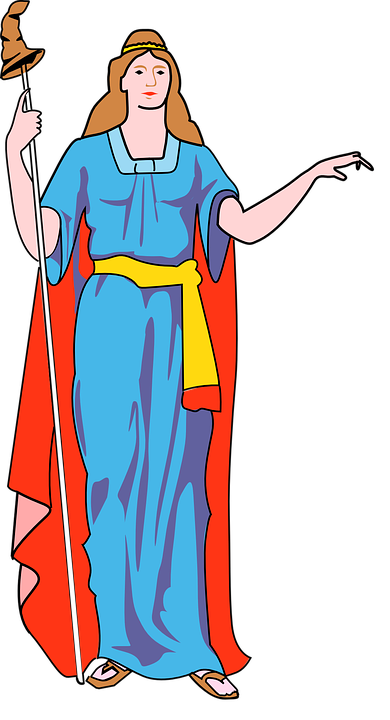 Cartoon Woman Clipart - New York Coat Of Arms (390x720)