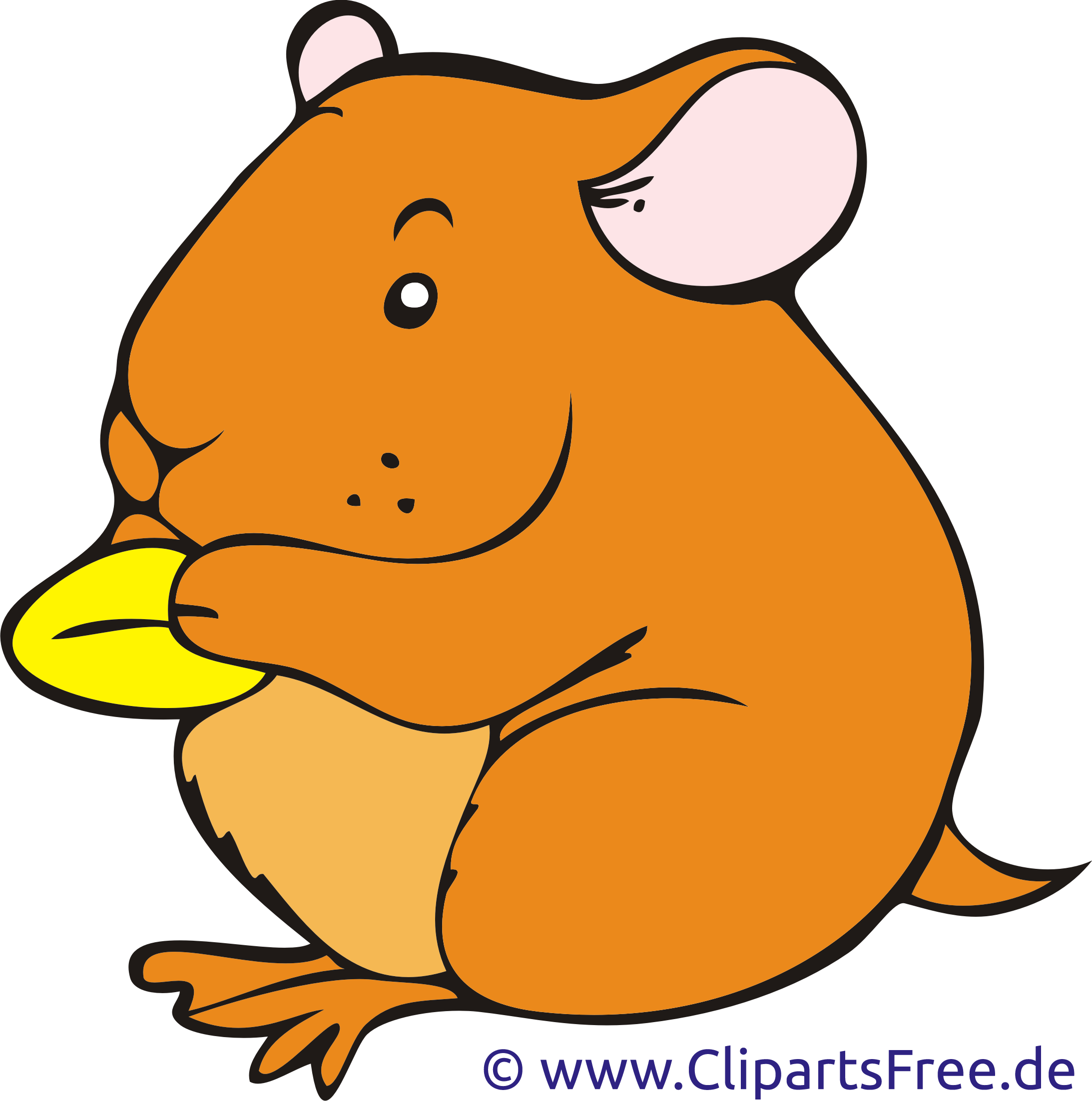 Hamster Clipart Hand Drawn Clipart - Baby Cartoon Hamster Cotton Bibs (2186x2205)