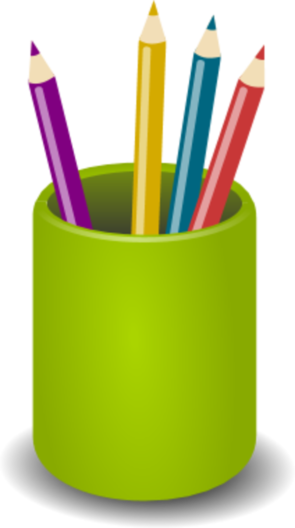 I Love You Stationary - 3 Pencils In A Pot Clipart (600x1073)