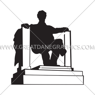 Lincoln Memorial Production Ready Artwork For T Shirt - Sitting (385x385)