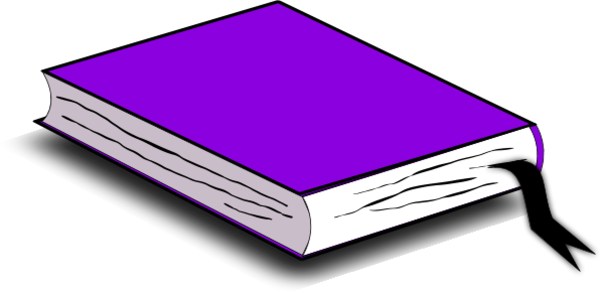 Purple Book Clipart - Book (600x293)