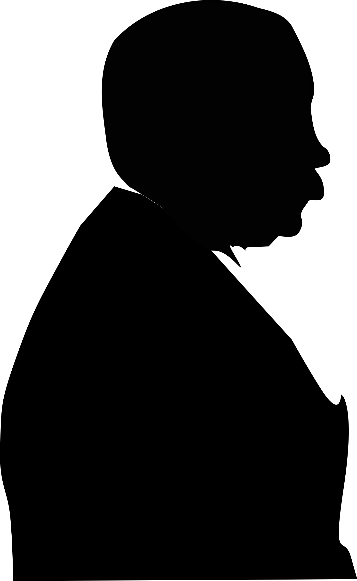 Clipart - Silhouette Of Old Man (1473x2400)