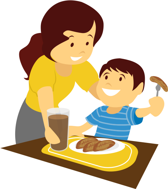 In Order To Stay Active, Children Should Be Fueled - Children Food Clipart Png (640x640)