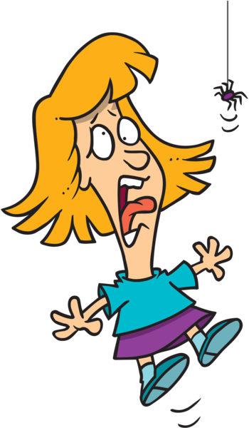 We Un Derstand That Everyone Has A Different Tolerance - Scared Of Spider Clipart (350x600)