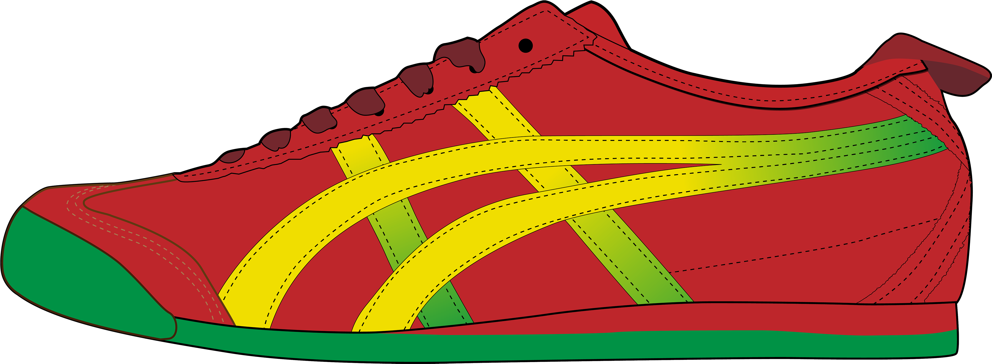 Gym-shoes Clipart Man Clipart - Onitsuka Tiger Mexico 66 (4000x1522)