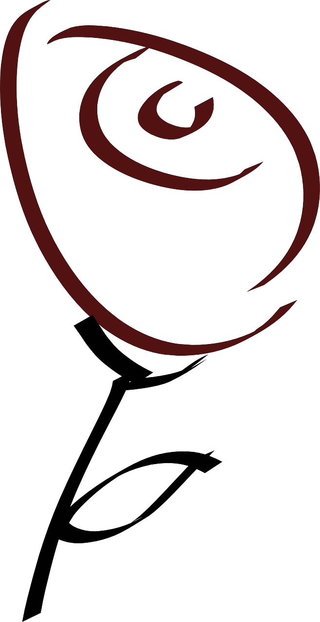 It Doesn't Get Much More Simple Than This Pretty Line - Roses Clip Art Simple (658x1280)