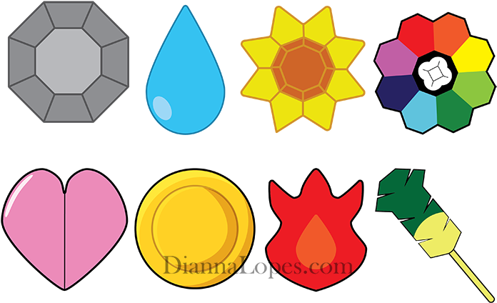 Kanto Gym Badges By Sins0mnia - Pokemon Kanto Gym Badges (720x454)