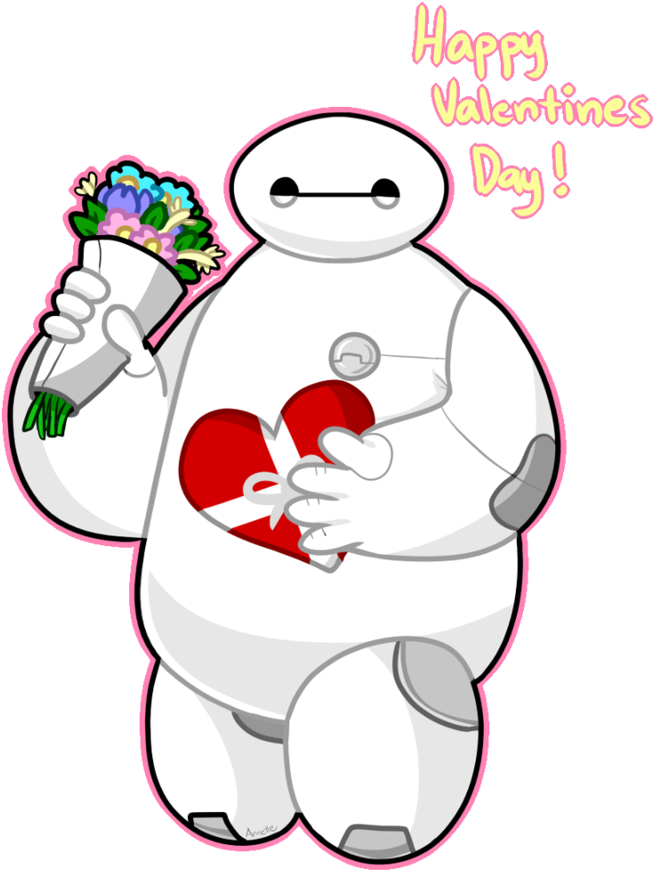 Happy Valentines Day From Baymax By Zoruanna68 - Valentine's Day (900x1170)