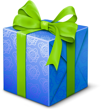 Birthday Gifts Icons 512×512 [png Files] - Gift Box Green And Blue (600x449)