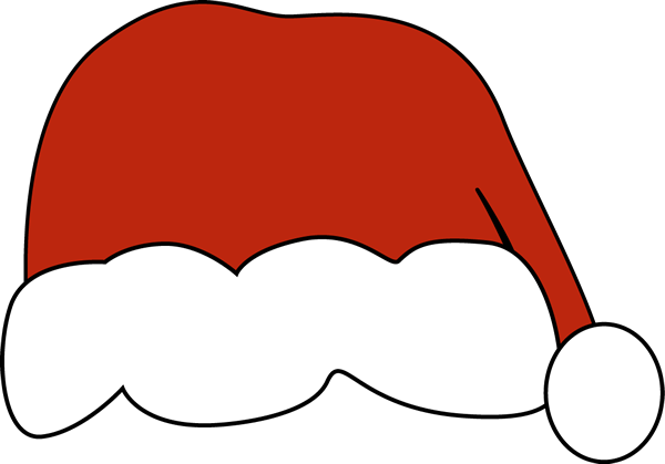 Big Red Santa Hat Clip Art - Santa Hat Print Out (600x419)