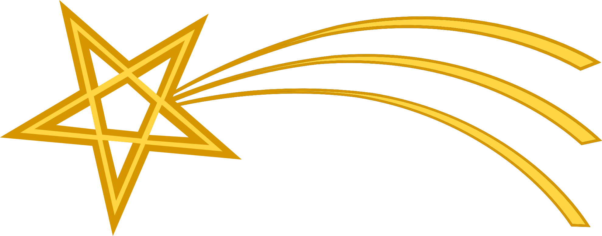 Free Icons Png - Christmas Star Clip Art (2400x944)