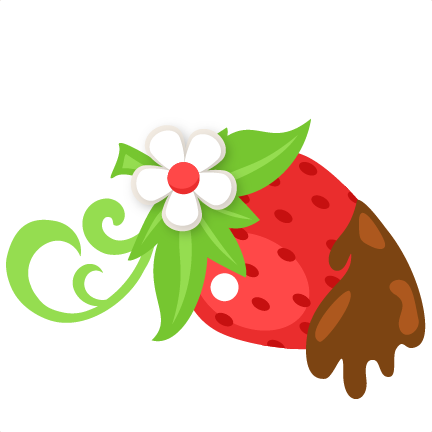 Chocolate Covered Strawberry Svg Scrapbook Cut File - Scalable Vector Graphics (432x432)