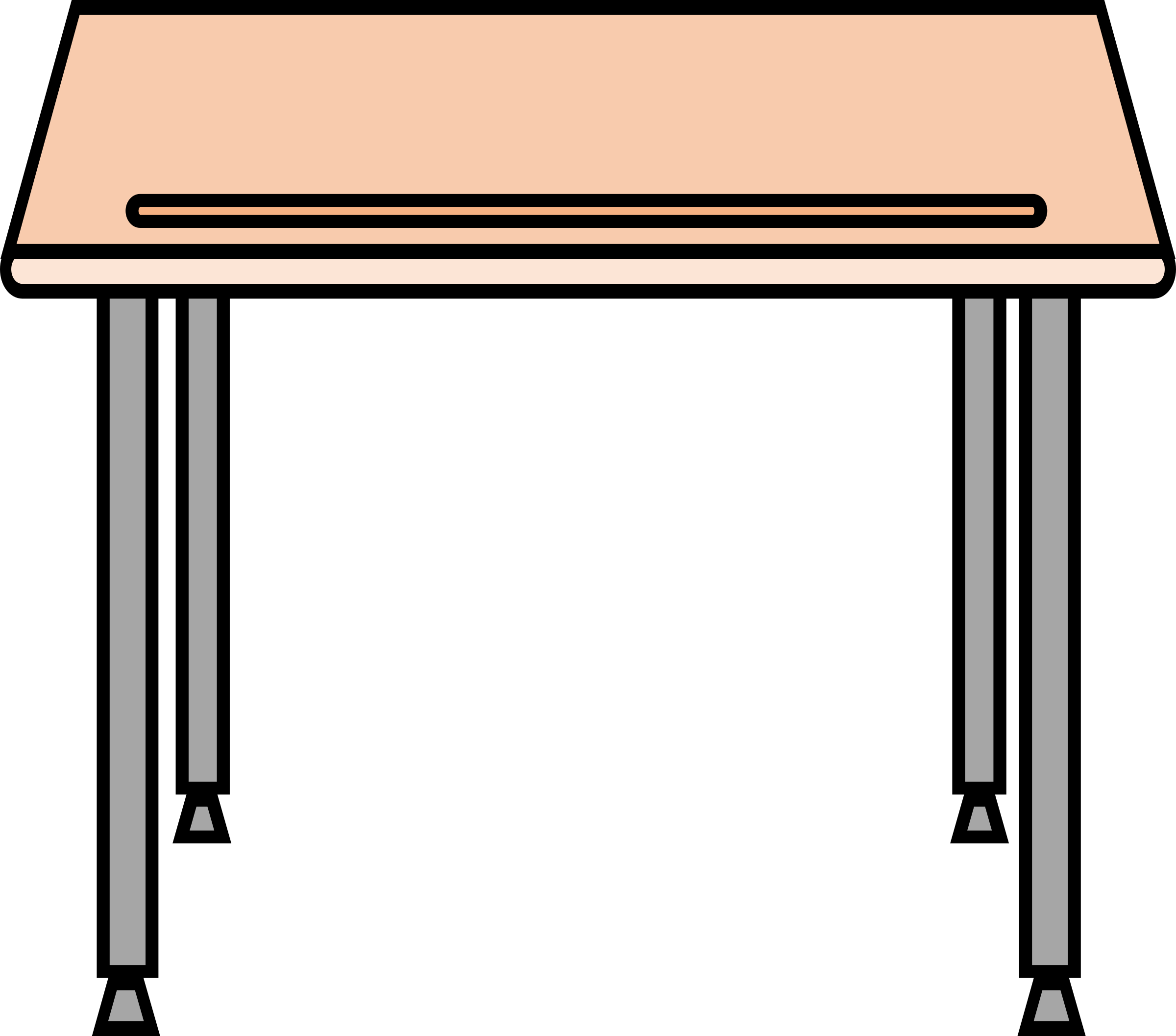 School Table Clipart - School Desk (2400x2114)