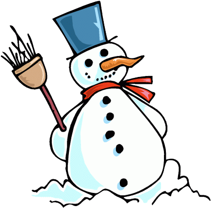 Funny Snowman Clip Art - Bonhomme De Neige Clipart (490x470)