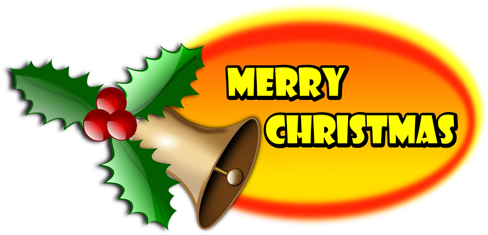 Merry Christmas Christmas Holly Badge Oval Text - Merry Christmas Clip Arts (960x480)