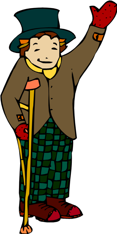 A Christmas Carol Clipart - Christmas Carol Tiny Tim (395x800)