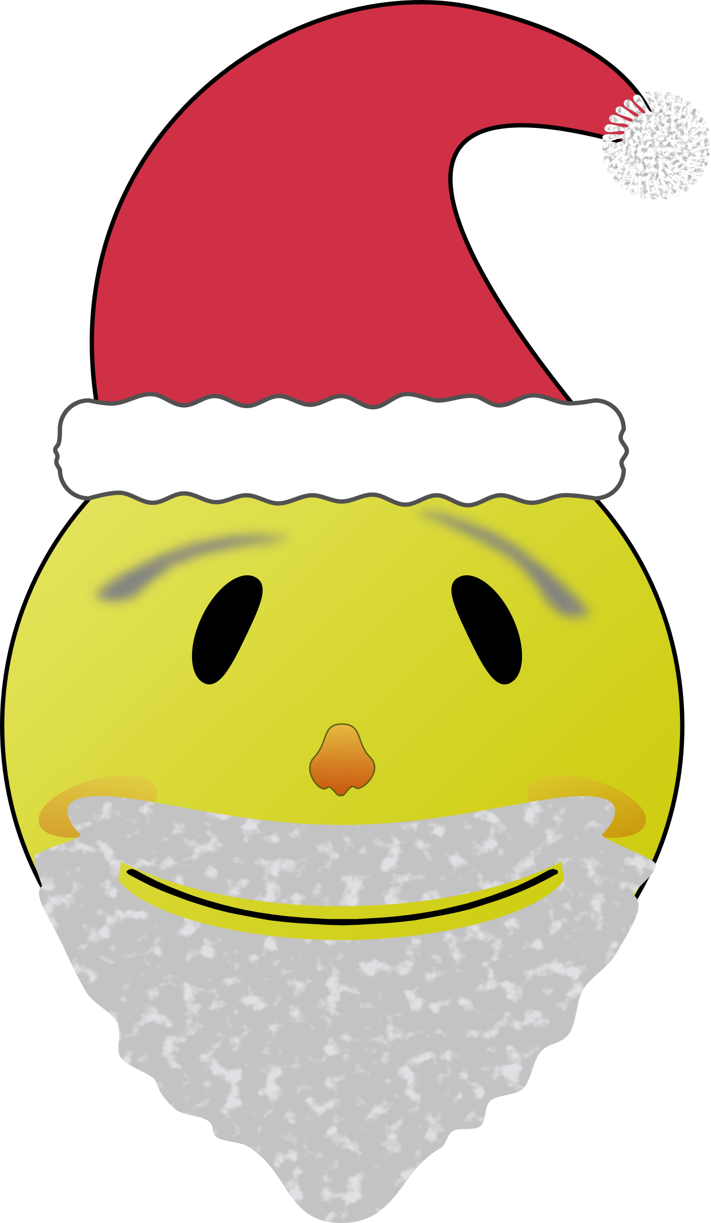 Smiley Santa Vector Clipart - Clip Art (1396x2400)