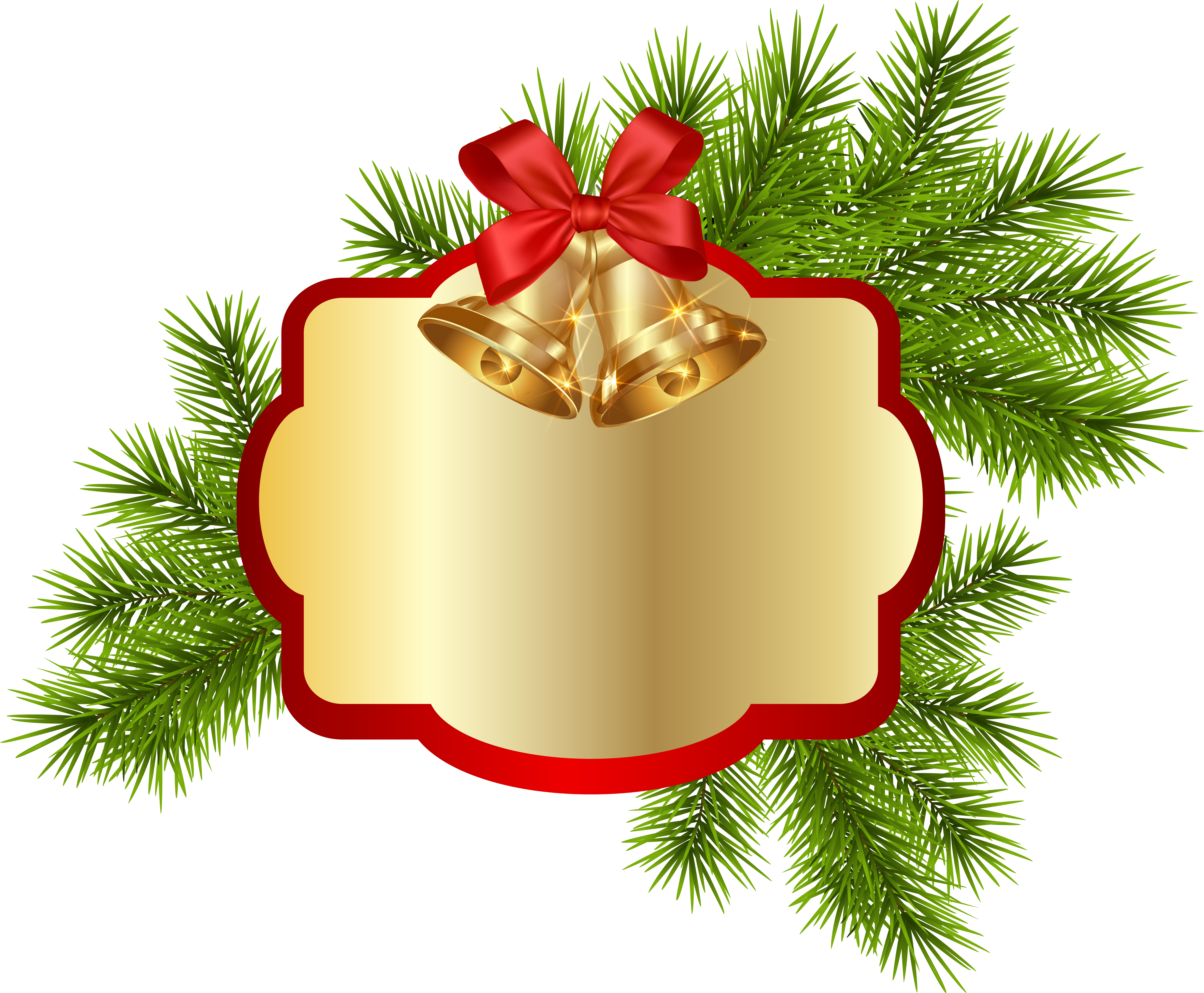 Christmas Blank Decor With Bells Png Clipart Image - Christmas Day (6189x5105)
