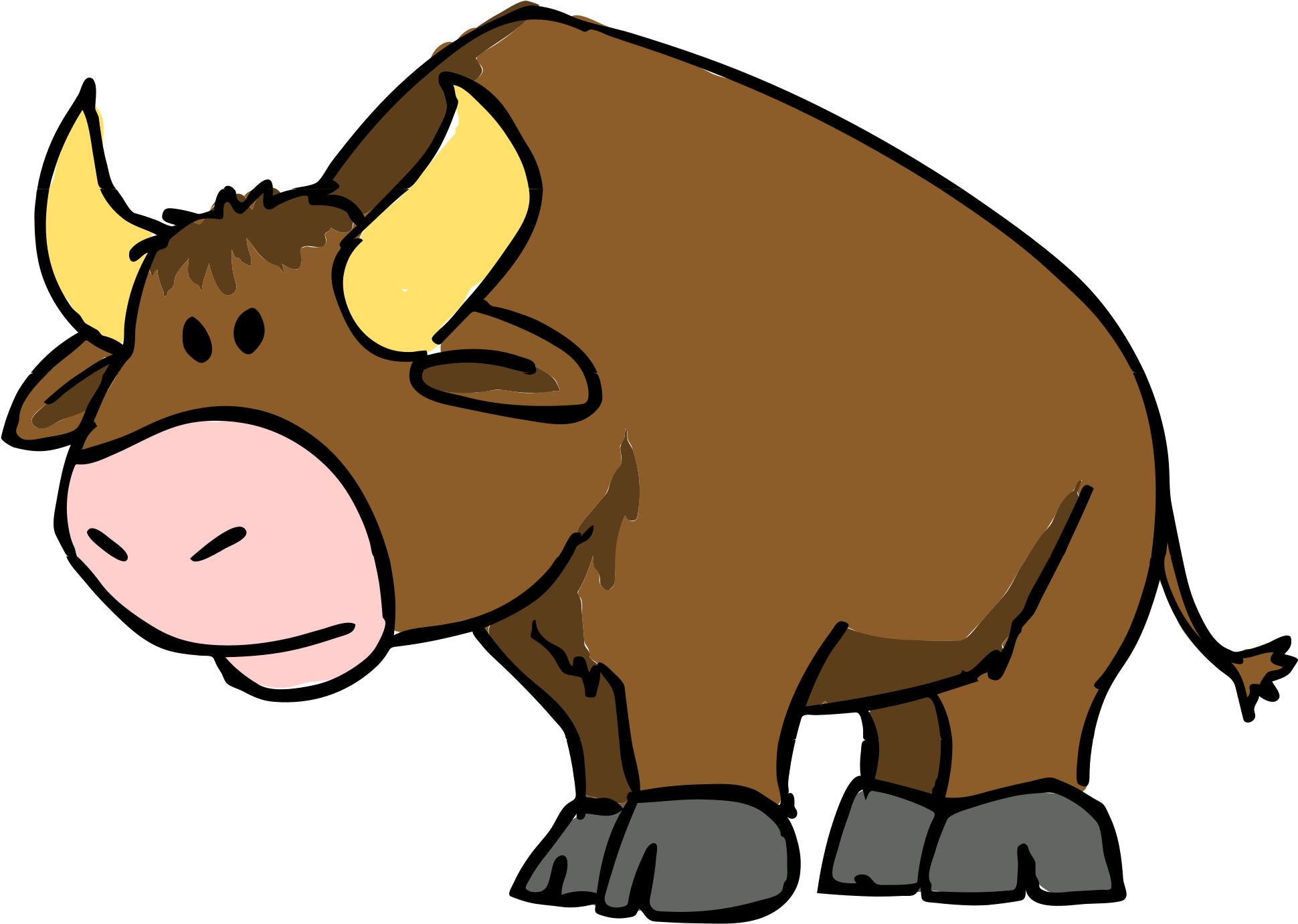 Free To Use Public Domain Bull Clip Art - Bull Cartoon (2000x1440)