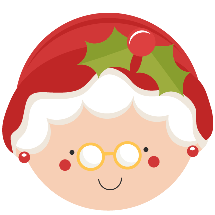 Claus Svg Scrapbook Cut File Cute Clipart Files For - Mrs Claus Cartoon Face (432x432)