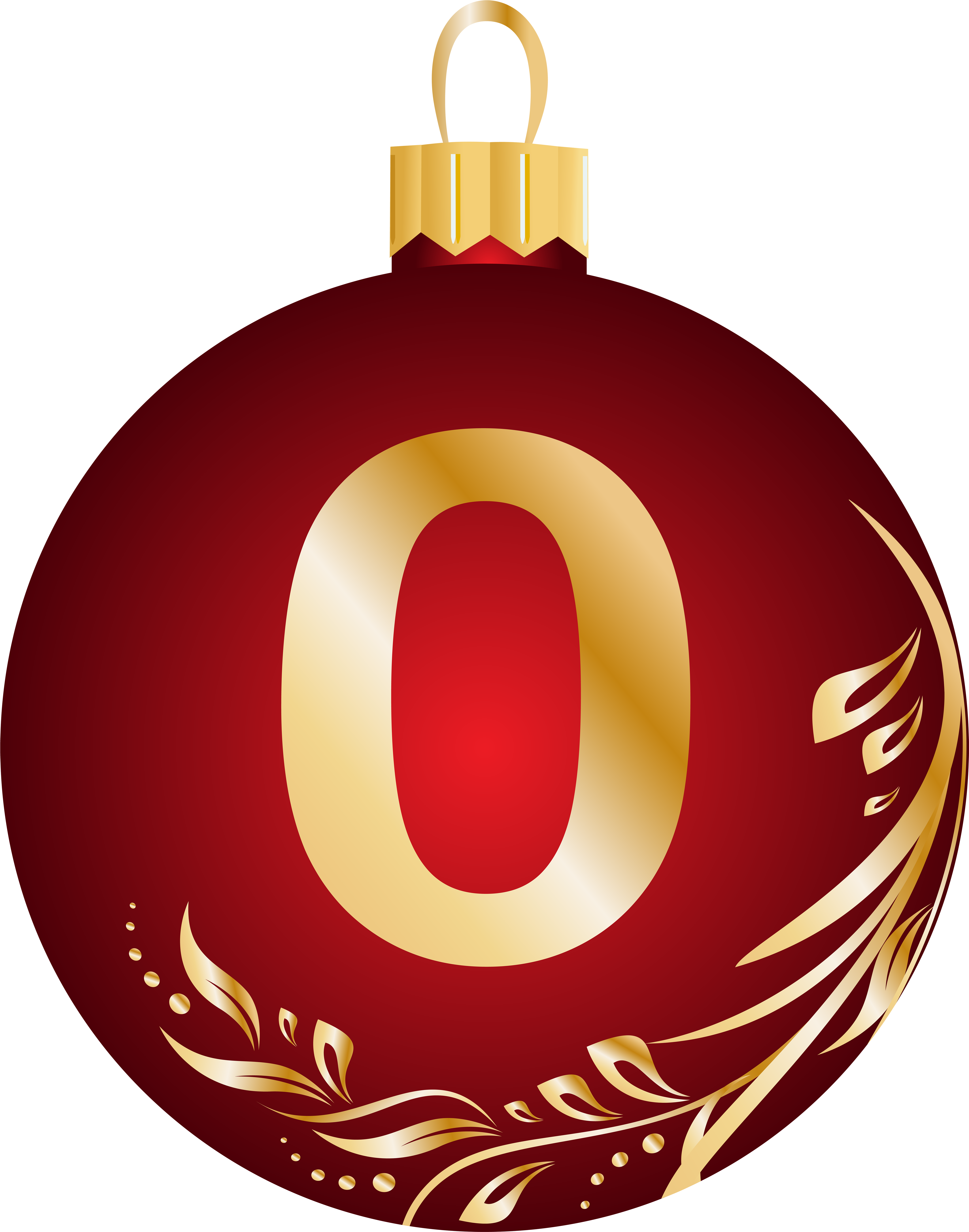 Christmas Ball Number Zero Transparent Png Clip Art - Christmas Ball Number (5503x7000)