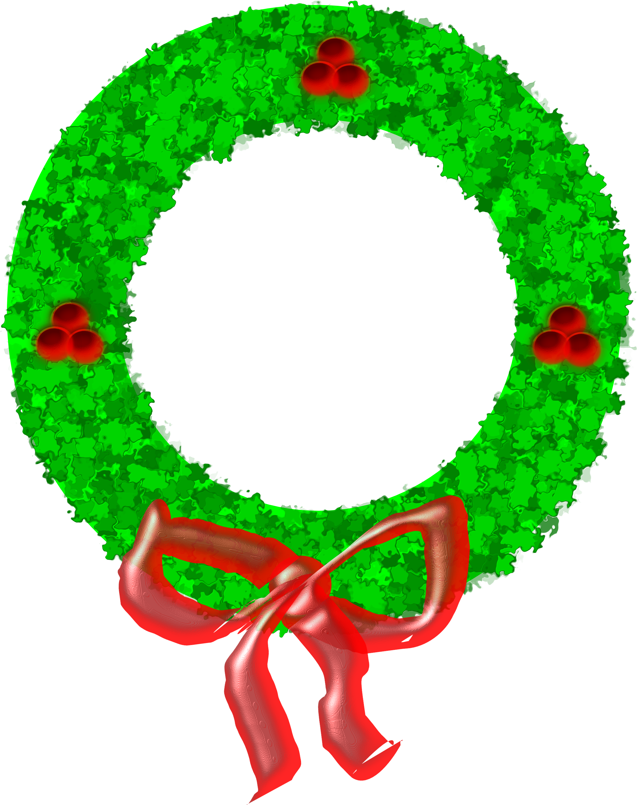 Clipart Christmas Garland - Vong Hoa Giang Sinh (2555x2967)