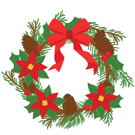 Christmas Wreath Svg Scrapbook Cut File Cute Clipart - Wreath (432x432)
