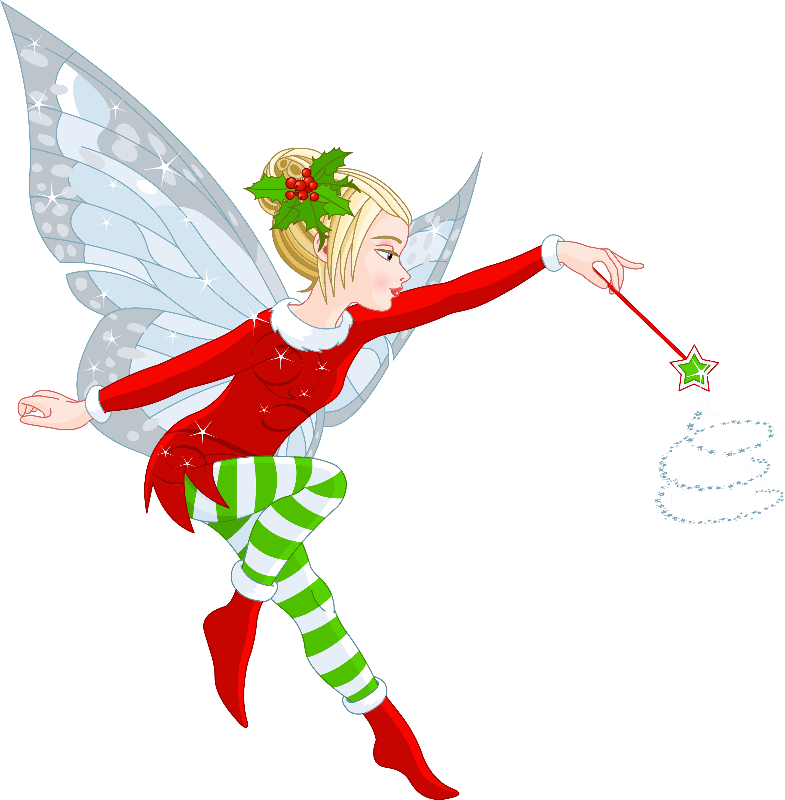 Transparent Christmas Elf Girl Png Clipart - Christmas Fairies (2620x2684)