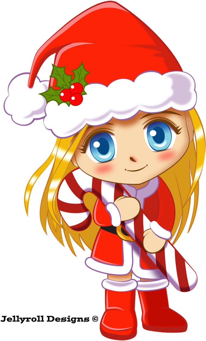 Christmas Chibi-art Trade With Loredanab By Jellyrolldesigns - Art (699x1144)