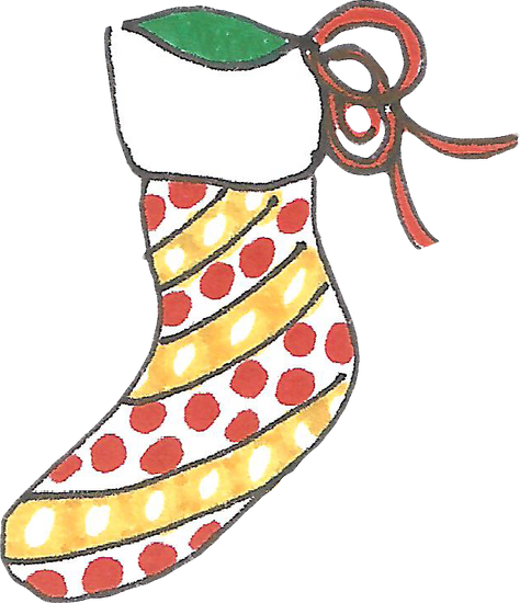 Colorful Christmas Stocking - Christmas Day (474x550)