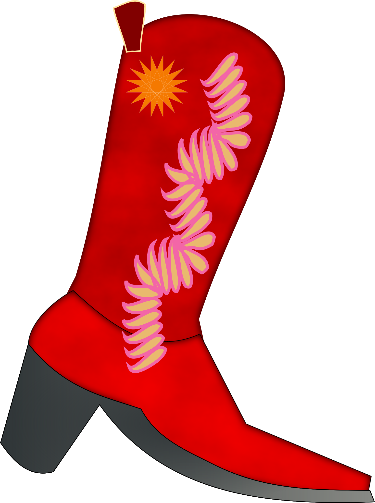 Cowboy Boot Free To Use Clipart - Red Cowgirl Boots Clip Art (1530x2053)