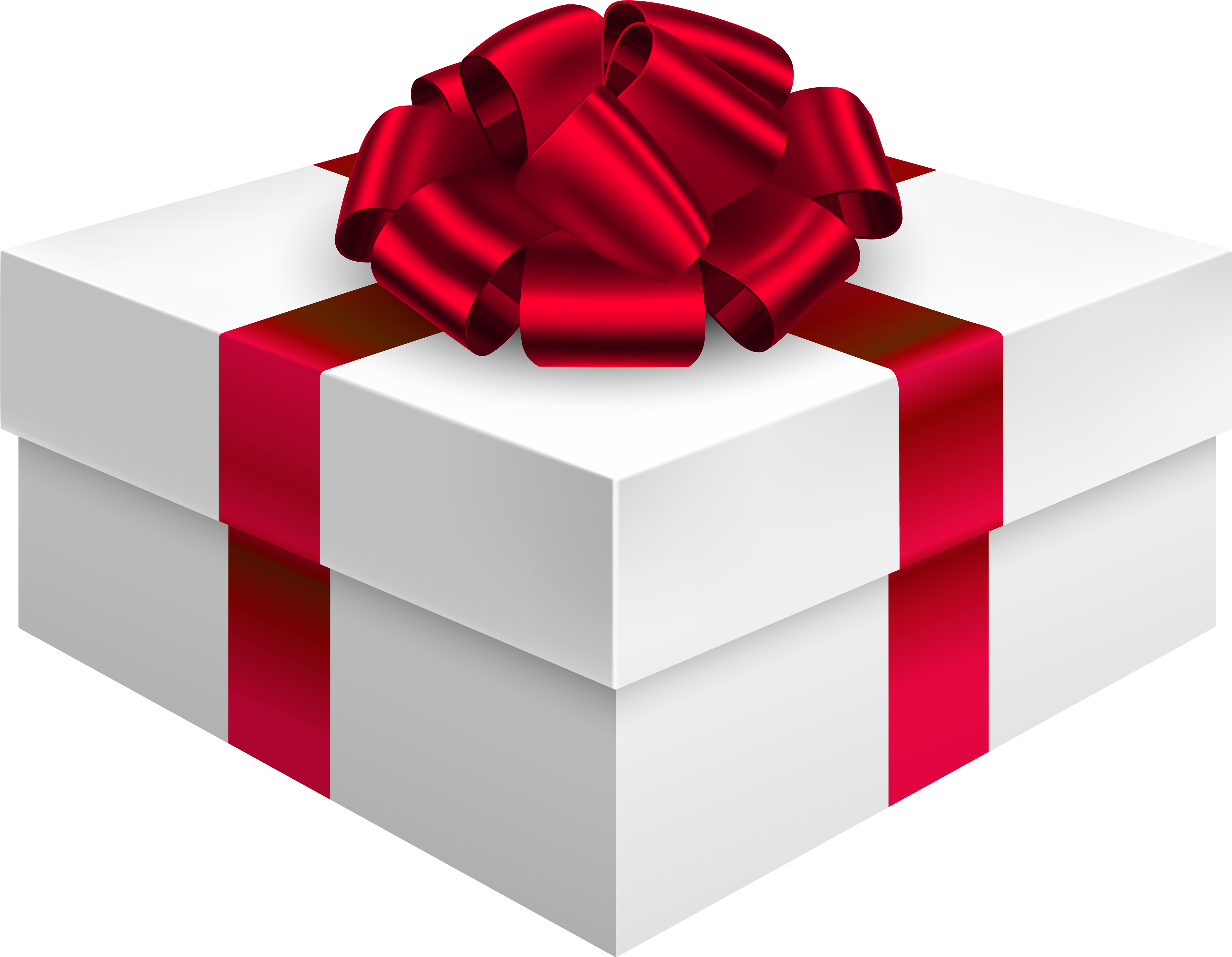 Gift Box With Bow In Red Png Clipart - Box Gift Png (4000x3107)