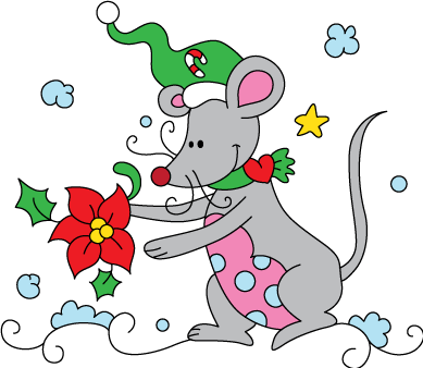 Christmas Characters - Cartoon (389x338)