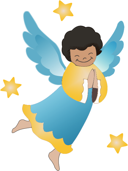 Free - Angel Clipart Transparent Background (444x592)
