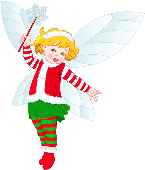 Elf - Christmas Fairy Transparent Background (521x600)