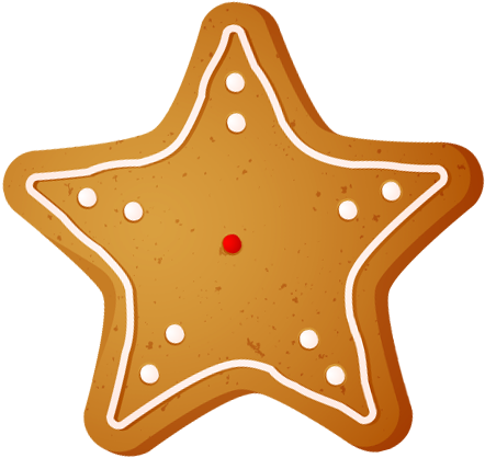 Transparent Christmas Star Cookie Png Clipart - Galleta En Forma De Estrella (466x466)