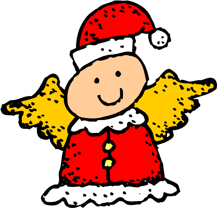 Custom Party Stationery, Invitations - X Mas Angel Cartoon (750x728)