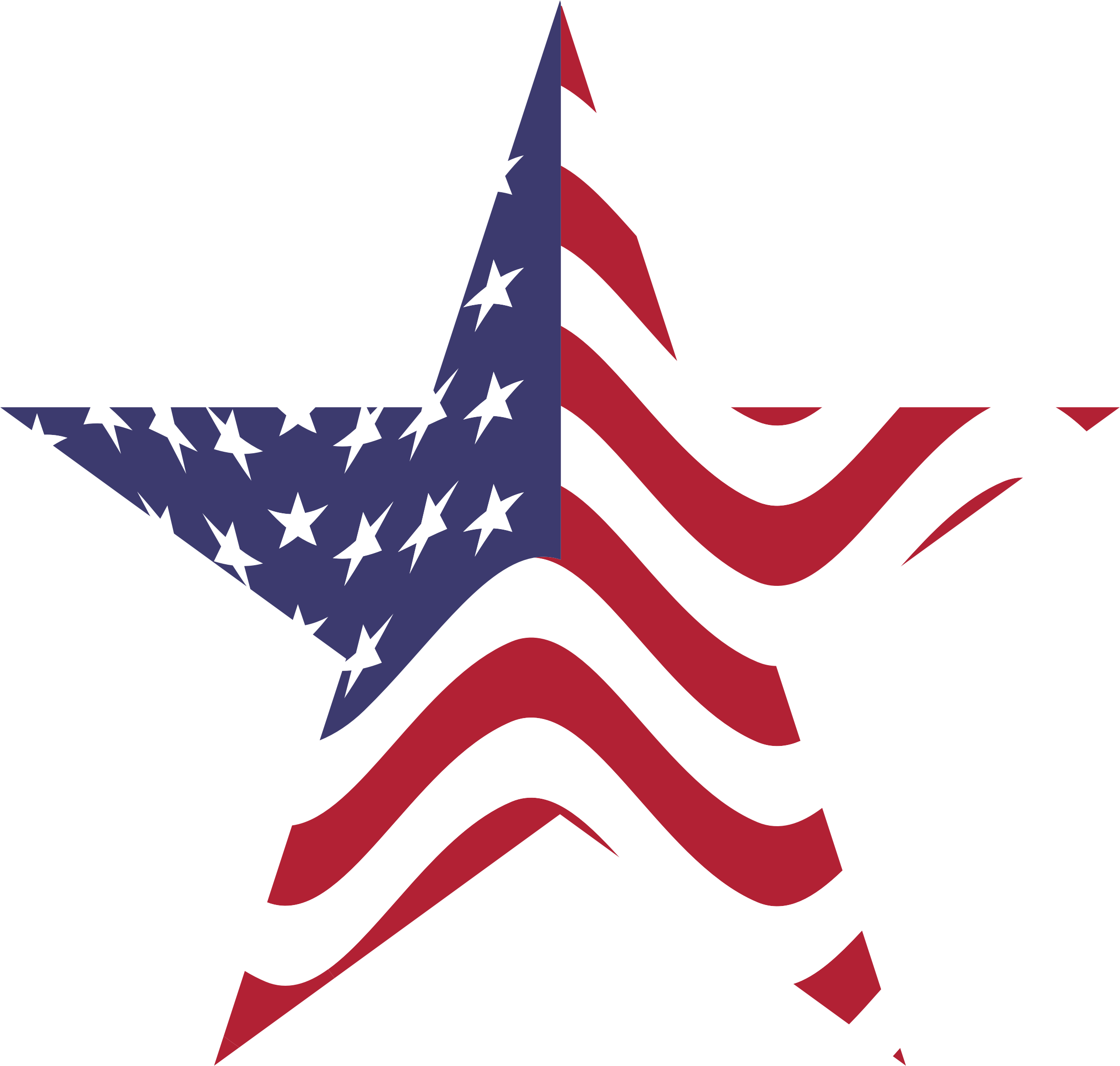 Us Flag Clipart American Flag Star - 2 American Flags Stars (2332x2218)