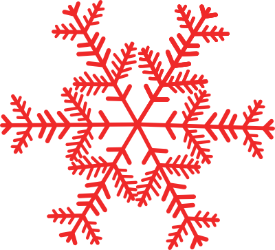Red Snowflake Clip Art Images Pictures - Get Home For Christmas (400x363)