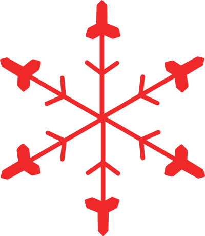 Red Snowflake Cliparts - Optical Illusion Drawing Ideas (400x460)