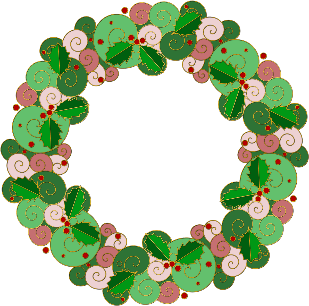 Don't Eat The Paste - Wreath Cartoon No Background (1200x1200)