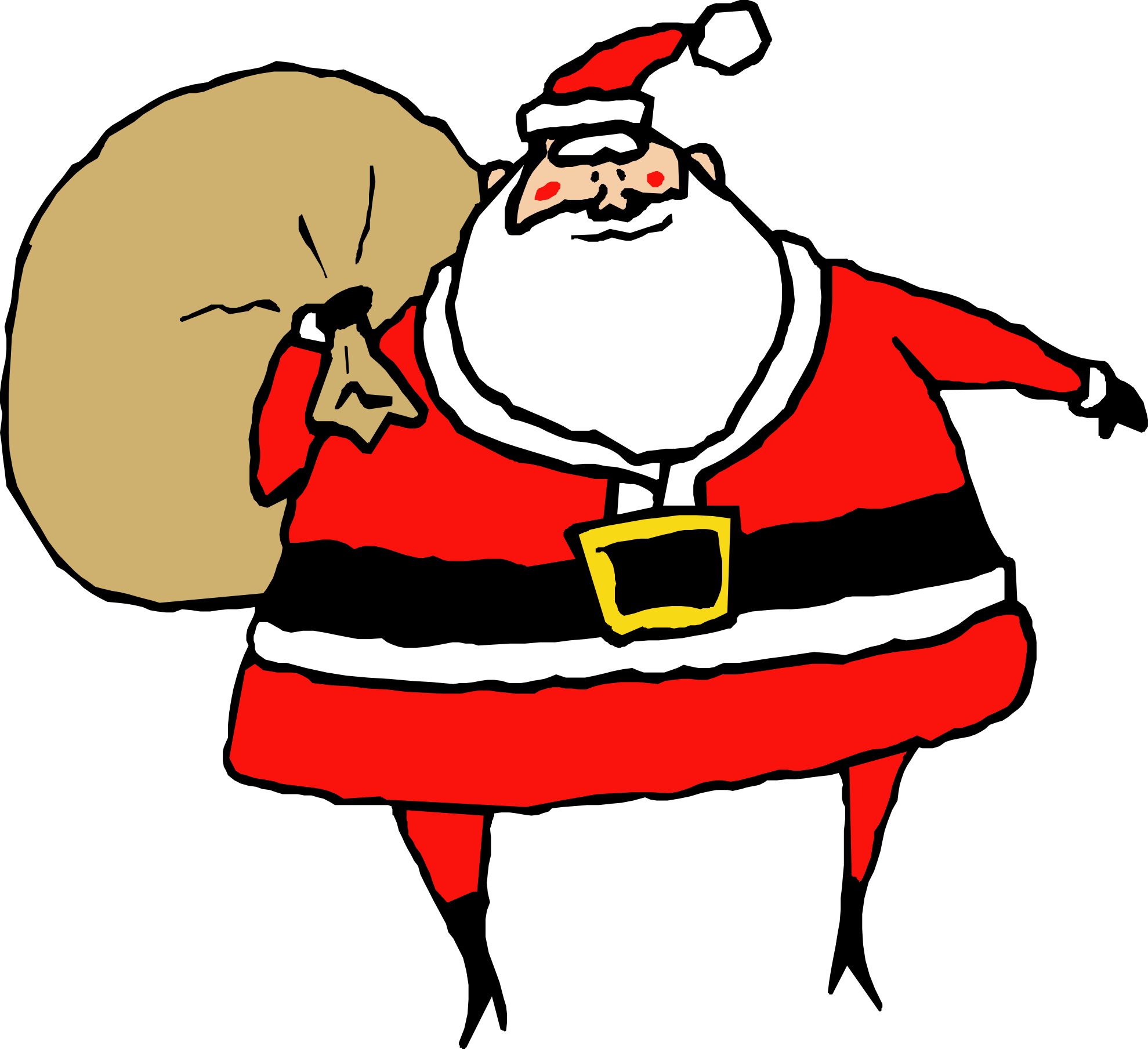 Christmas Clip Art Images Free - Clip Art Santa (1979x1809)