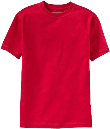 Boys Basic T-shirt - Red Ralph Lauren Shirt (385x452)