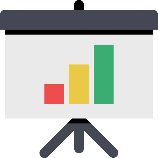 Presentation Bar Chart, Chart Presentation, Multimedia - Icon (512x512)